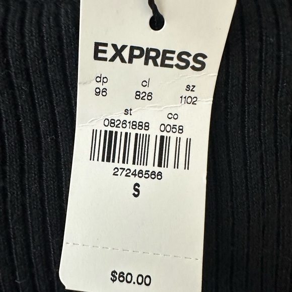 Express ruffle mock neck long sleeve ribbed sweater - Picture 5 of 8
